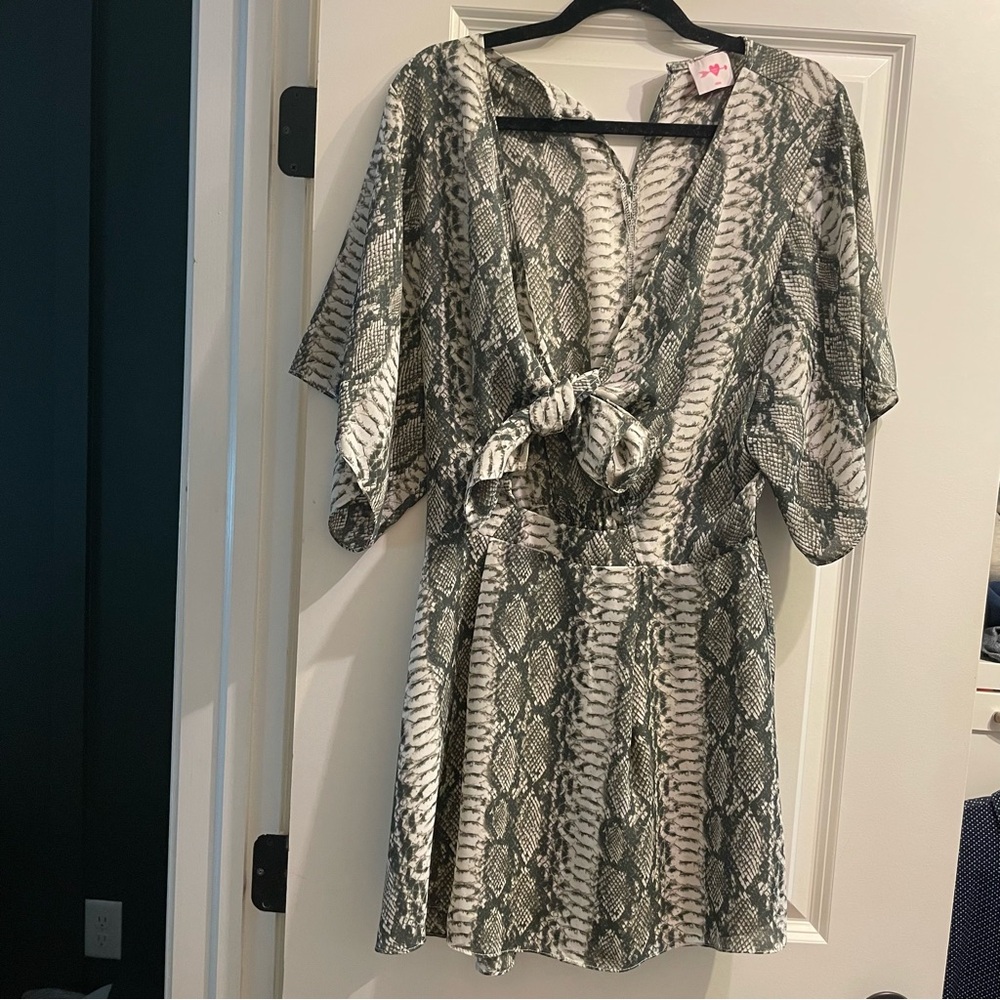 Buddy Love Snakeskin Print Dress